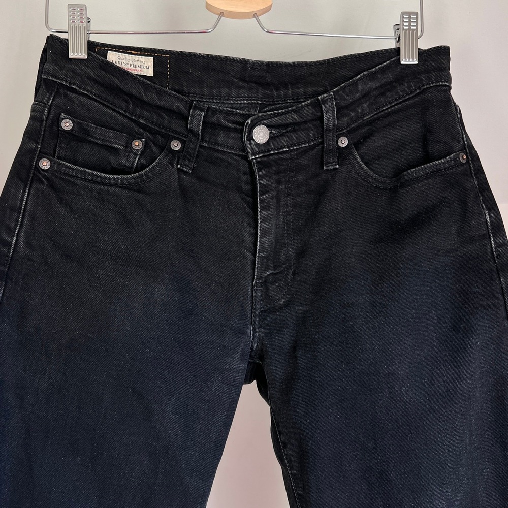 Levis Premium 531 Jeans Mens 30x32 Black Denim Skinny Slim Leg